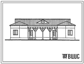 Типовой проект 184-160-22с.13.87 Дом усадебного типа на 2 трехкомнатные квартиры типа 3Б. Общая площадь 81 м2 .Для районов сейсмичностью 7 и 8 баллов.