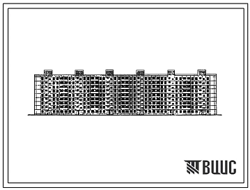 Типовой проект 1-464ДС-42 Девятиэтажный шестисекционный крупнопанельный жилой дом на 216 квартир
