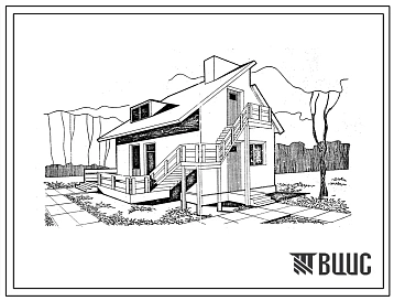 Типовой проект 184-000-24 Двухкомнатный садовый летний домик с мансардой. Для строительства в III климатическом районе.