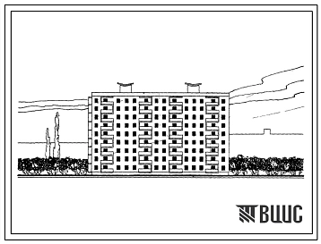 Типовой проект 1Кг-480-054 Двойная блок-секция 9-этажного жилого дома рядовая и левая торцевая на 72 квартиры.