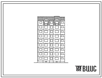 Типовой проект 90-0179.23.87 Компоновочный объемно-планировочный элемент 9 этажный 9.3-2Л (для Владимирской области)
