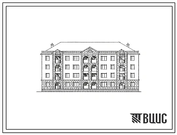 Типовой проект 118-192-22с.13.89 Жилой дом на 16 квартир 3-3-4-4 (СТЕНЫ ИЗ МОНОЛИТНОГО ТУФОБЕТОНА, Ориентация широтная, Сейсмичность 9 баллов, Трехэтажные, Четырехэтажные)
