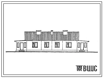 Типовой проект 181-48-52с.86 Одноэтажный дом на 2 трехкомнатные квартиры типа 3Б. Для строительства в сельской местности