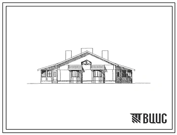 Типовой проект 183-47-34с.13.89 Дом на 2 трехкомнатные квартиры. Ориентация меридиональная. Общая площадь квартир 202 м2 .Для Краснодарского края. Сейсмичность 7,8 баллов