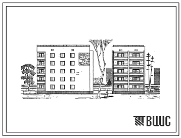 Типовой проект 87-032 Блок-секция 5-этажного дома торцевая правая на 15 квартир для строительства на неравномерно сжимаемых грунтах.