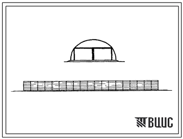 Типовой проект 810-1-11.86 Унифицированная секция теплицы с полиэтиленовым покрытием площадью 300 м2 из облегченных металлических конструкций