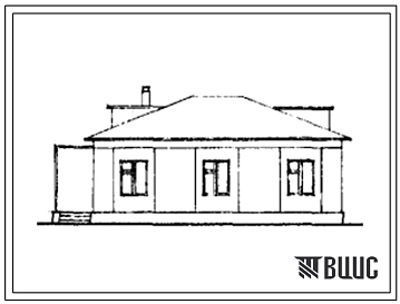 Типовой проект 181-55-11с Одноэтажный дом с четырехкомнатной квартирой типа 4Б. Для строительства в 4А климатическом подрайоне сейсмичностью 7, 8 и 9 баллов