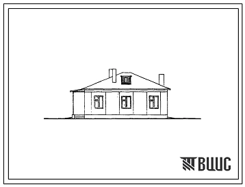 Типовой проект 181-55-6с/1 Одноэтажный панельный жилой дом с пятикомнатной квартирой типа 5Б. Для строительства в 4А климатическом подрайоне сейсмичностью 7, 8 и 9 баллов