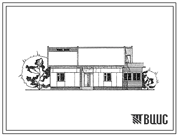 Типовой проект 183-87-140.85 Одноквартирный четырехкомнатный жилой дом из легкобетонных блоков для сельского строительства