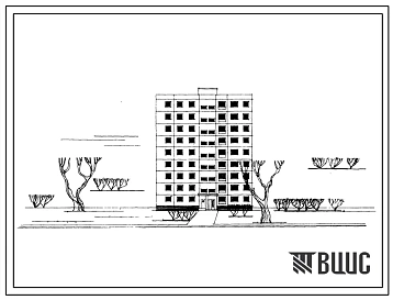 Типовой проект 92-012с 9-этажная торцевая правая блок-секция на 35 квартир для строительства в районах с сейсмичностью 7 баллов.