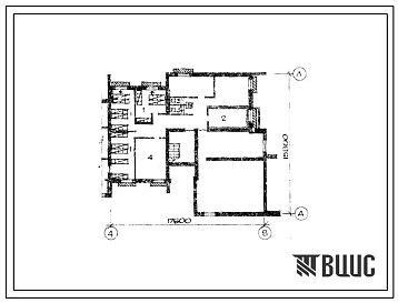 Типовой проект Б-3-70(114-22-60.1) Хозяйственно-бытовые помещения в подвале секционного 10-квартирного жилого дома, (убежище на 70 человек, размеры убежища 17,6м на 15,8м, режимы вентиляции 1,2,3).