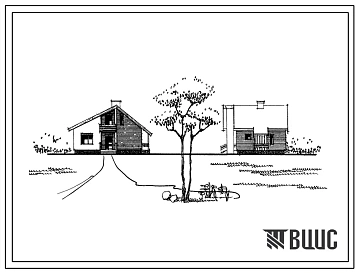 Типовой проект 184-89-69/1 Мансардный жилой дом с четырехкомнатной квартирой типа 4Б (шифр БКС-15). Для строительства во 2В климатическом подрайоне Белорусской ССР