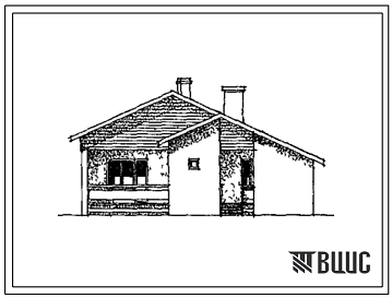 Типовой проект 184-12-139 Одноэтажный одноквартирный жилой дом с 3 комнатной квартирой типа 3Б для индивидуального строительства