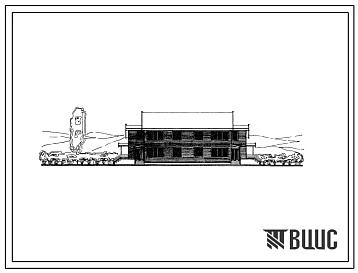Типовой проект 116-115-7/74 Двухэтажный 4-квартирнй жилой дом с двухкомнатными квартирами 2Б, для строительства во 2В климатическом подрайоне