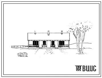 Типовой проект 185-42-45с Одноэтажный двухквартирный жилой дом с большими 2-х комнатными квартирами (с несущими стенами из камня «кубики» для строительства в районах с сейсмичностью 7 и 8 баллов).