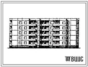 Типовой проект 120В-03/1 Пятиэтажная блок-секция на 40 квартир (однокомнатных 1Б-10, двухкомнатных Б-10, трехкомнатных 3А-10, 3Б-10). Для строительства во 2В климатическом подрайоне Литовской ССР