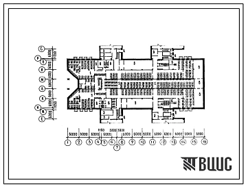 Типовой проект П-4-2865(222-1-459.85) Хозяйственно-бытовые помещения в подвале школьного комплекса на 33+33 класса(2502 учащихся), (убежище на 2865 человек, размеры убежища 79,16м на 44,5м, режимы вентиляции 1,2).