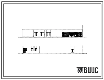 Типовой проект 274-32-51 Блок обслуживания с буфетом для жилого блока с ячейками на 3-4 человека общежития для рабочих и служащих на 204 человека. Для строительства во II климатическом районе.