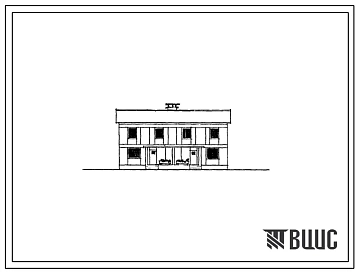 Типовой проект 143-115-2/77 Двухэтажный жилой дом на 2 квартиры типа 3Б в двух уровнях для строительства в 1В и 2В климатических подрайонах