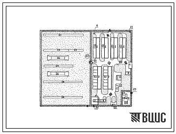 Типовой проект 819-87 Племенная ферма крупного рогатого скота мясного направления на 400 коров с нормированным кормлением в здании