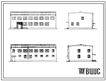 Типовой проект IX-01-26 Отделение милиции для строительства в г. Москве. Здание по серии IX-01