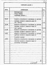 Альбом 4 Ведомости потребности в материалах.     