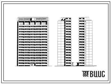 Типовой проект II-68-01/16ю(2-Редакция) 16-этажный 1- секционный 111-квартирный жилой дом . 2-Редакция.