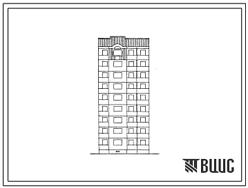 Типовой проект 90-0174.23.87 Компоновочный объемно-планировочный элемент 9 этажный 9.1П (для Владимирской области)