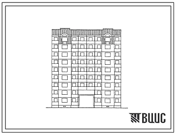 Типовой проект 90-0187.23.87 Компоновочный объемно-планировочный элемент 9 этажный 9.СП (для Владимирской области)