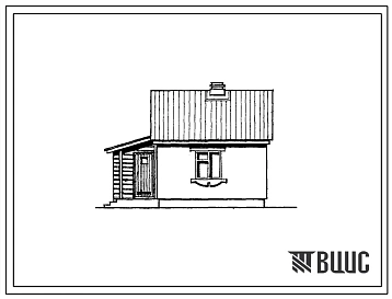 Типовой проект 184-000-458.86 Двухкомнатный летний садовый домик. Площадь, м2: общая 23,6 веранды 10,0