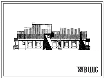Типовой проект 184-16-91.86 Одно-, двухэтажный дом на 4 квартиры (двухкомнатных – 2, трехкомнатных – 1, четырехкомнатных – 1). Общая площадь 246 м2 (СТЕНЫ ИЗ КИРПИЧА, Перекрытия железобетонные. Полное инженерное благоустройство, Одноэтажные, Мансардные, С