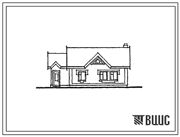 Типовой проект 184-16-106.1.13.87 Одноэтажный одноквартирный жилой дом с трехкомнатной квартирой для государственного строительства в Северо-Кавказской зоне РСФСР