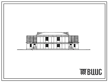 Типовой проект 183-52-116с 2-этажный 2-квартирный жилой дом с 4-комнатными квартирами (кухни выносные, стены из силикатобетонных блоков по серии ИИ-10с-1с).