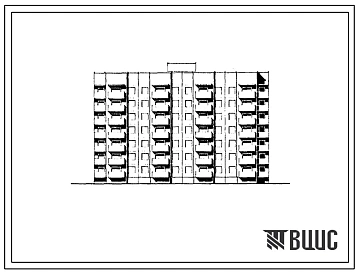 Типовой проект 90-0298.1.13.90 Блок-секция 7-этажная 56-квартирная рядовая 1-1-1-1-2-2-3-3 (для строительства в г. Омске и Омской области)