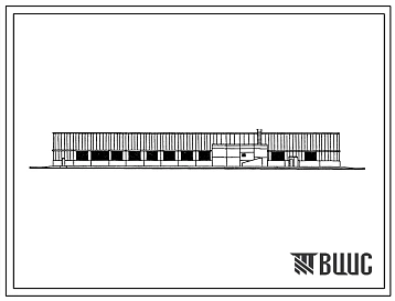 Типовой проект 816-1-132.87 Специализированный цех по ремонту шасси тракторов типа К-701 с производственной программой 500 ремонтов в год (легкие металлические конструкции). Стены из легкобетонных панелей и кирпича. Покрытие — структурные конструкции из п