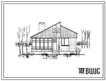 Типовой проект 186-14-11 Одноэтажный одноквартирный трехкомнатный дом панельно-деревянной конструкции.