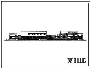 Типовой проект 274-30-101 Торговый центр со стенами из кирпича для сельских поселков с населением 1000-1500 жителей