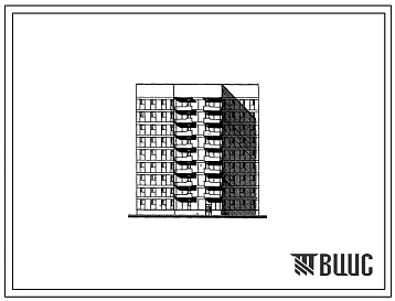 Типовой проект 123-021м Блок-секция девятиэтажная 36-квартирная поворотная, 2Б.2Б.3А.3А.