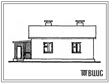 Типовой проект 184-52-233с.83 Дом одноэтажный с трехкомнатной квартирой типа 3Б. Для строительства в 4А и 4Г климатических подрайонах сейсмичностью 7, 8 и 9 баллов на непросадочных грунтах и грунтах 2 типа просадочности