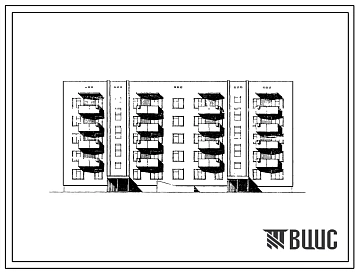 Типовой проект 114-06с/1 Пятиэтажная блок-секция двухсекционная торцевая на 30 квартир (двухкомнатных 2Б-20, трехкомнатных 3Б-5, четырехкомнатных 4Б-5) со стенами из кирпича. Для строительства в 1В и 1Д климатических подрайонах сейсмичностью 7 баллов