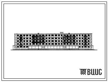 Типовой проект 1У-438АП-32б Пятиэтажный четырехсекционный жилой дом на 70 квартир со стенами из крупных легкобетонных блоков.