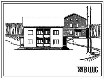 Типовой проект 114-12-64  Двухэтажный четырехквартирный дом с трехкомнатными квартирами с центральным отоплением для кооперативного строительства.