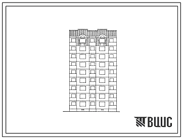 Типовой проект 90-0176.23.87 Компоновочный объемно-планировочный элемент 9 этажный 9.2П (для Владимирской области)