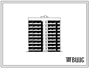 Типовой проект 96-036.2 Блок-секция рядовая 9-этажная 36-квартирная 2Б-2Б-3Б-3Б