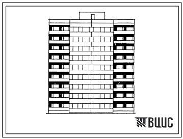 Типовой проект 1-467А-030/1 Девятиэтажная блок-секция торцевая правая на 36 квартир (однокомнатных 1А-1, 1Б-9, двухкомнатных 2Б-8, трехкомнатных 3А-9, четырехкомнатных 4Б-9). Для строительства во 2Б и 2В климатических подрайонах Латвийской ССР
