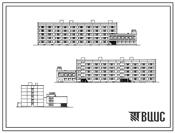 Типовой проект 163-88-6/1.2 Пятиэтажное общежитие на 395 мест для рабочих и служащих.