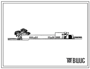 Типовой проект 284-3-35 Здание предприятий хозяйственно-технического обслуживания общественного центра микрорайона. Со стенами из кирпича. Для строительства в 1В климатическом подрайоне, 2 и 3 климатических районах