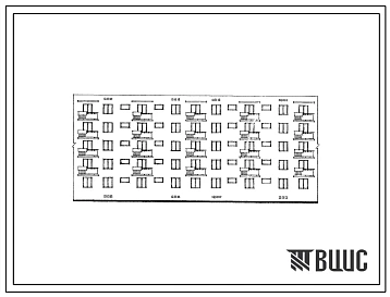 Типовой проект 109-036с Пятиэтажная сдвоенная блок-секция Р-5А.3Б-3Б.5А на 20 квартир.