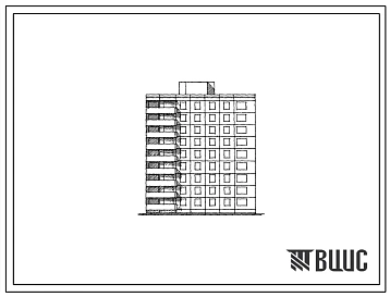 Типовой проект 121-017 Девятиэтажная 36-квартирная блок-секция торцевая правая (двухкомнатных 2Б-27, трехкомнатных 3Б-9). Для строительства в 1В климатическом подрайоне, 2 и 3 климатических районах.
