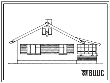 Типовой проект 184-16-40/1 Одноэтажный одноквартирный двухкомнатный жилой дом. Для индивидуальных застройщиков.